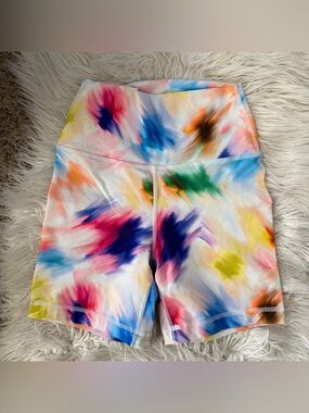 Fleo Biker Short 6” High-Rise Extra Small Brush Stroke